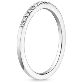 0.10ctw Petite Ballad Pave Half Eternity Diamond Wedding Band Ring - LR22