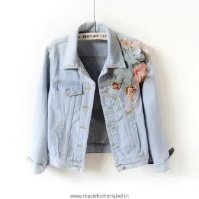 3D Embroidered Denim Jacket