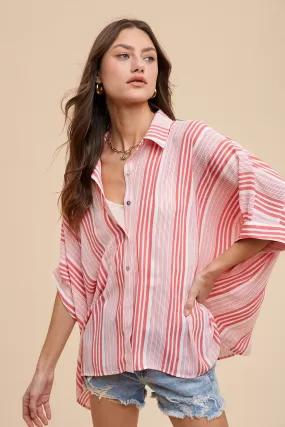 Ada Oversized Striped Blouse