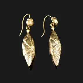 Antique Gold Victorian Dangle Earrings