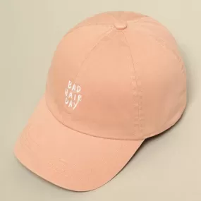 Bad Hair Day Embroidered Cotton Baseball Cap