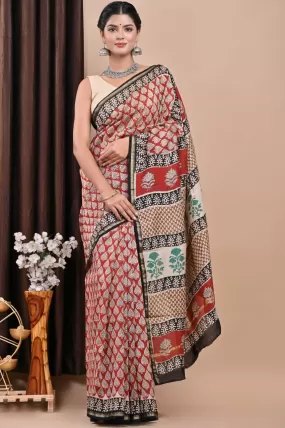 Bagru Print Chanderi Silk Saree (CHSAR52)