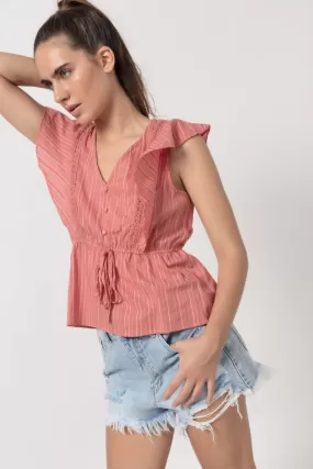 Blusa Peplum Algodón Miranda- Pink