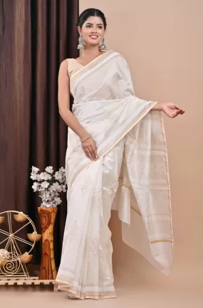 Buta Printed Chanderi Silk Saree (CHSAR41)