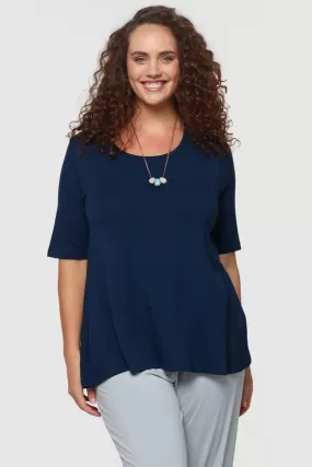 Carter Tunic Top - Navy