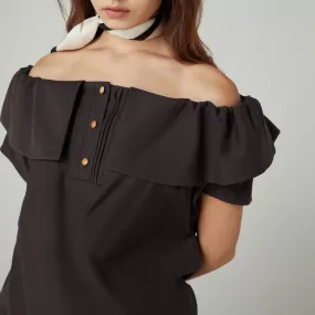 Cold Shoulder Short Sleeve-TAKTAI