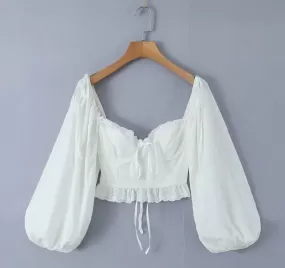 Cotton corset blouse