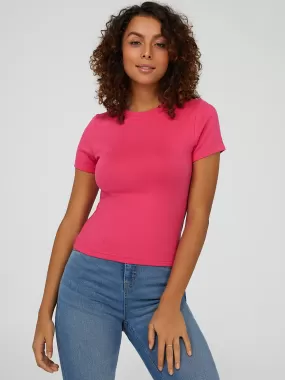 Cropped Crew Neck T-Shirt