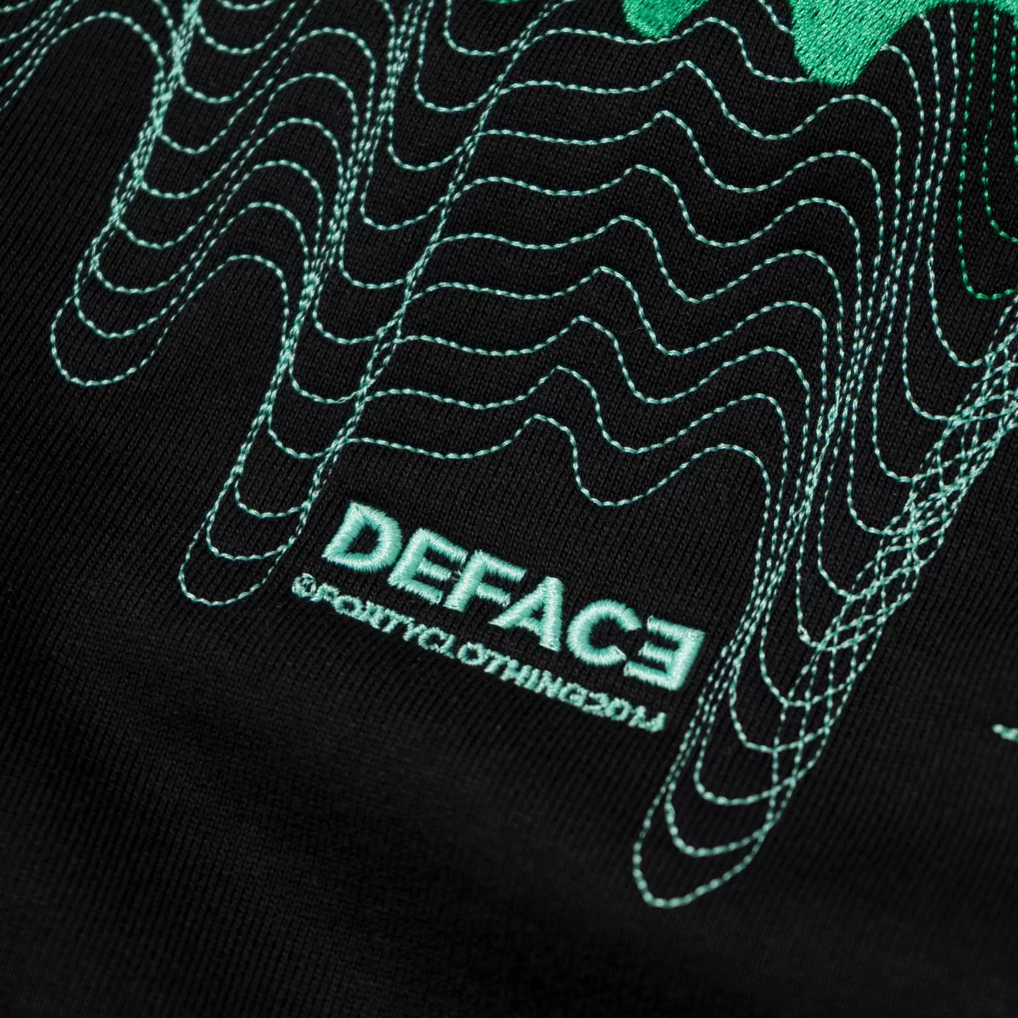 Deface TOPO Hoodie (Black/Green)