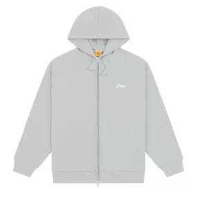 Dime Cursive Zip Hoodie - Stone Silver