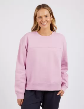 Elm Shelley Fleece Crew - Peony Pink