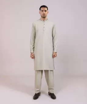 Embroidered Wash & Wear Suit