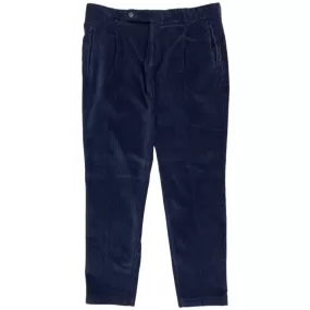 FRESH Corduroy Pleated Chino Pants In Navy