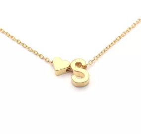 Gold Initial Birthstone Personalised Necklace S 291331