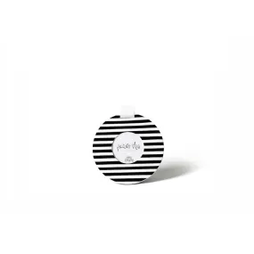 Happy Everything Black Medium Stripe Mini Round Frame