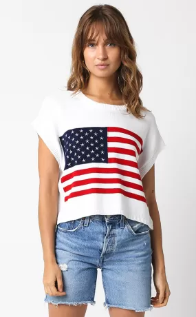 Journey Flag Knit Top (Cream)