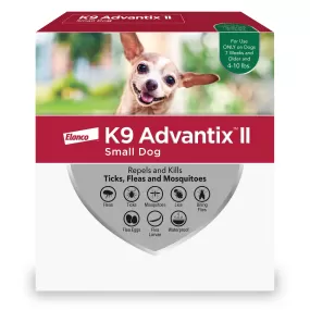 K9 Advantix II Small Dog Vet-Recommended Flea, Tick & Mosquito Treatment & Prevention | Dogs 4-10 lbs.