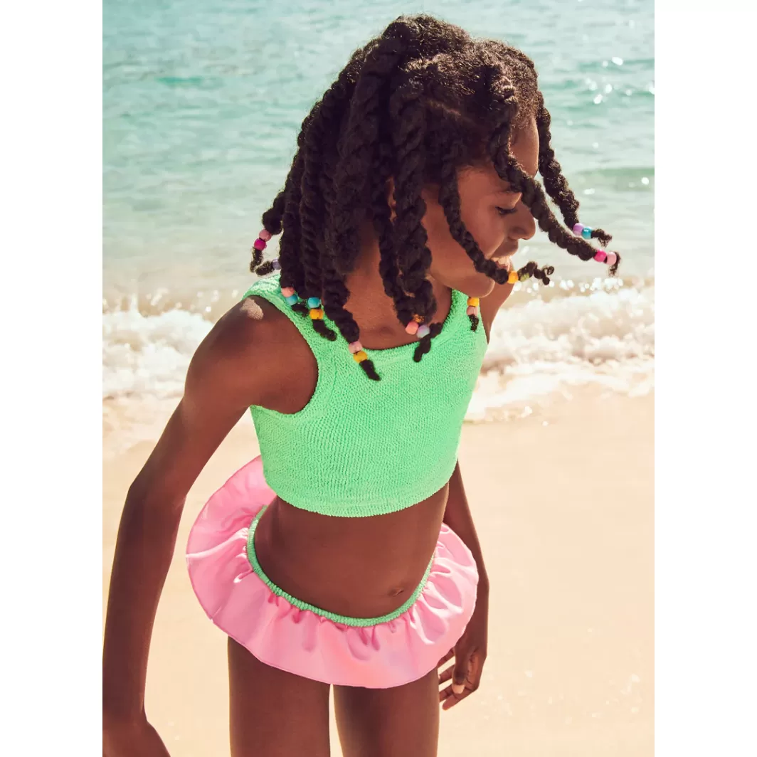 kids duo olive bikini | lime / bubblegum