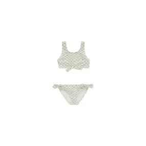 knotted bikini || seafoam check