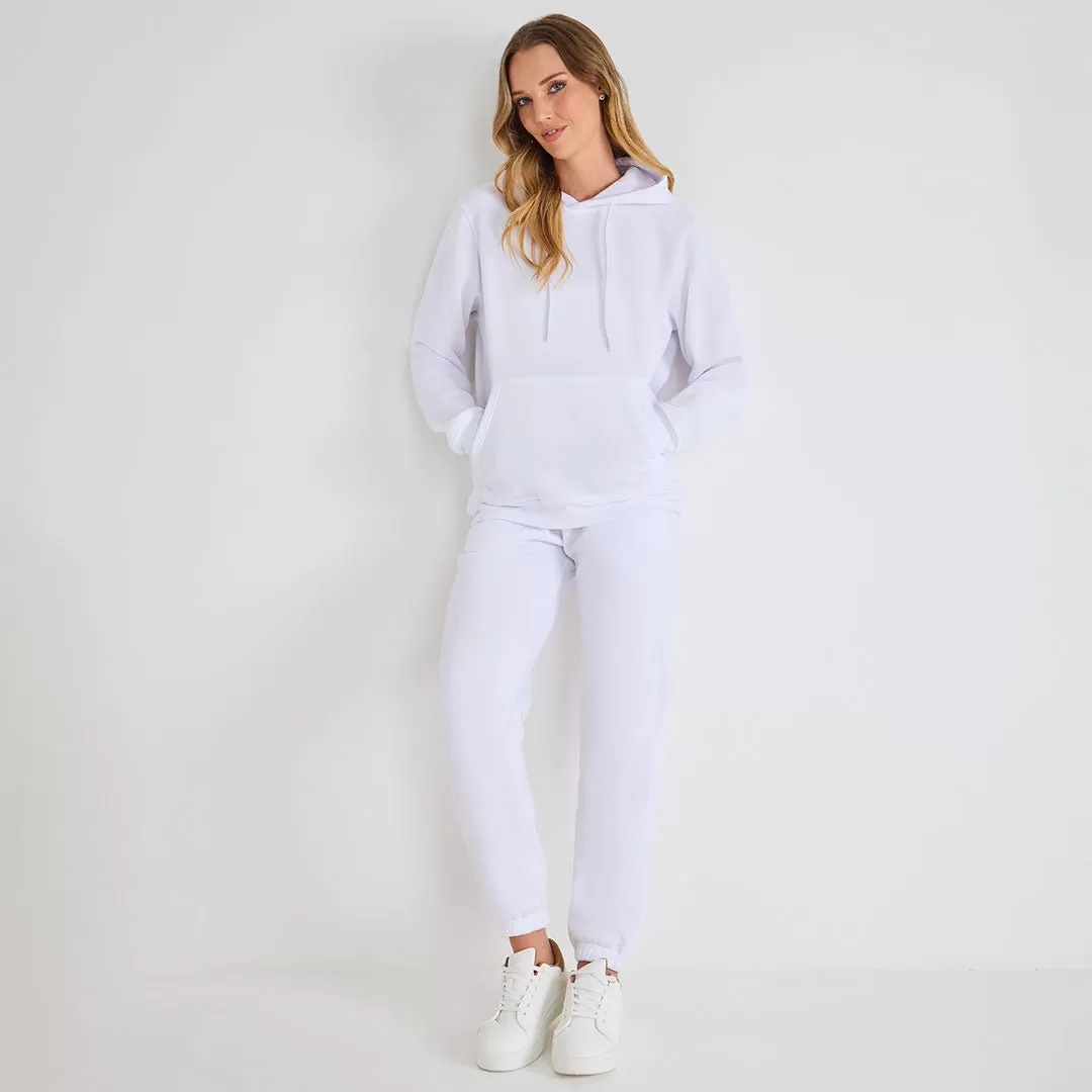 Ladies White Hoody