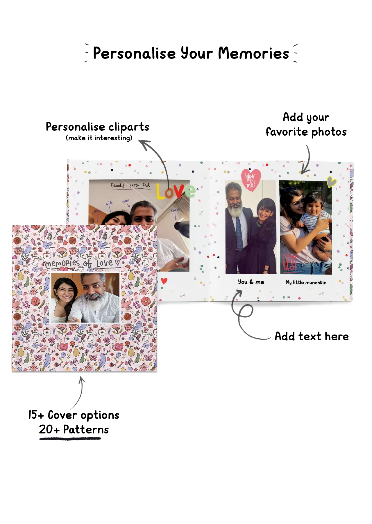 Memories of Love Customised Photo Album - Medium