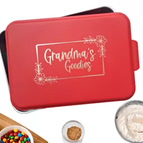 Personalized Cake Pan with Laser Engraved Lid | Monogram Design