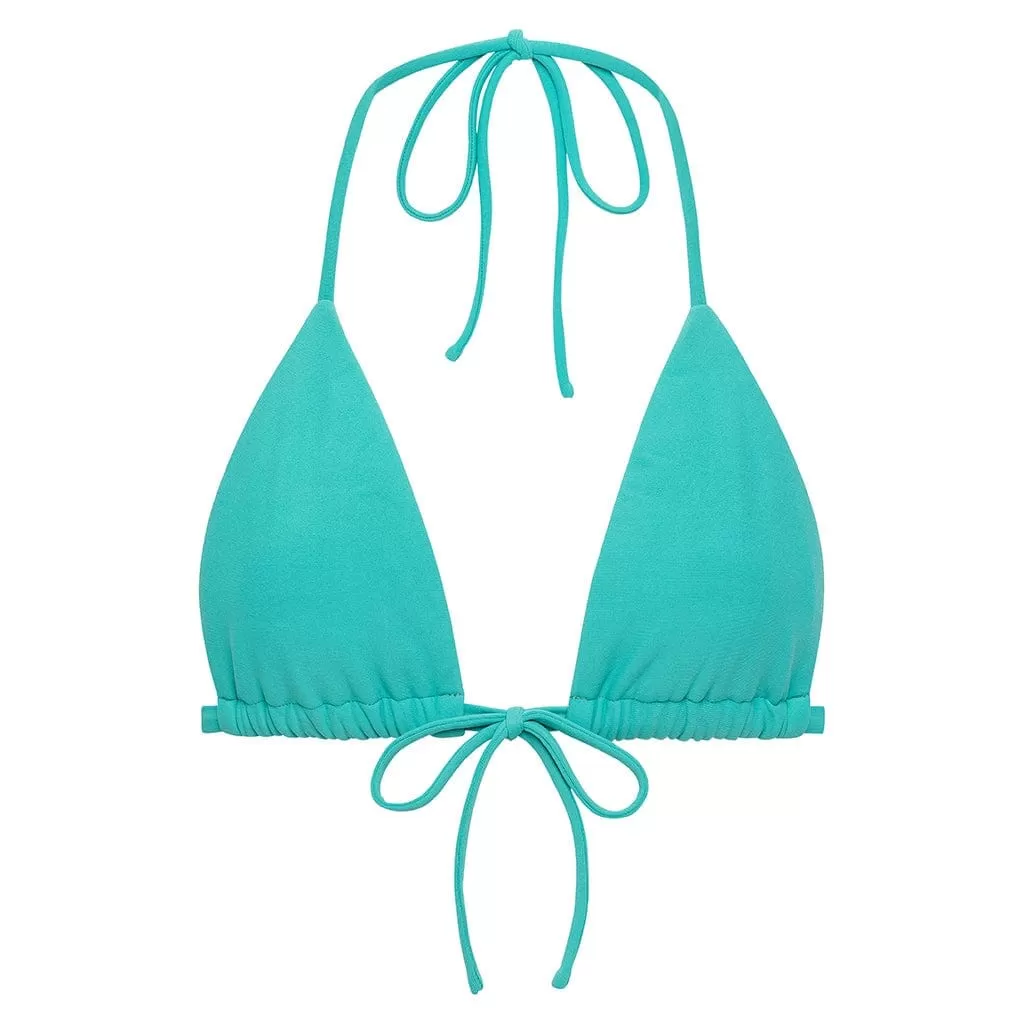 Teal Emma Triangle Bikini Top