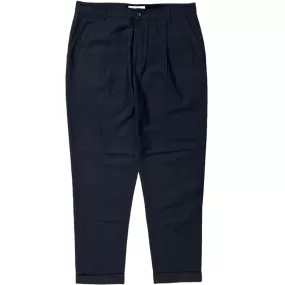 UNIVERSAL WORKS Wool Marl Pleated Pant Navy