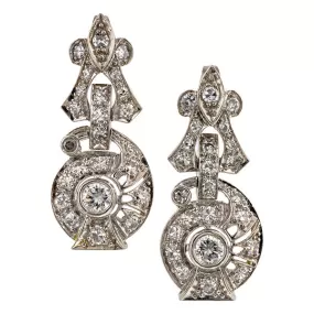 Vintage Diamond Drop Earrings